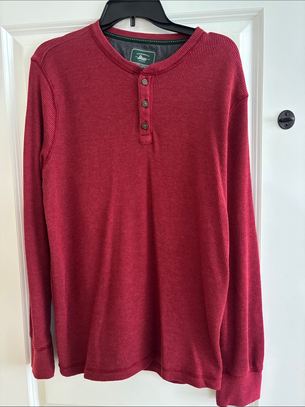 GH Bass Red Waffle Shirt